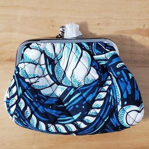 Vera Bradley Shore Enough Kiss Coin Purse